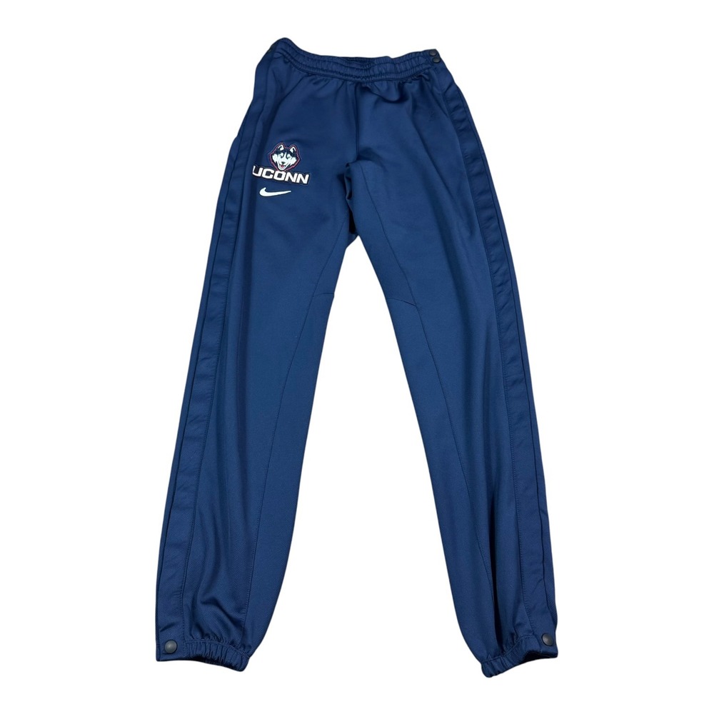 Nike Elite Navy Blue UCONN Huskies Snap Leg Warmup Sweatpants Men's M Tall